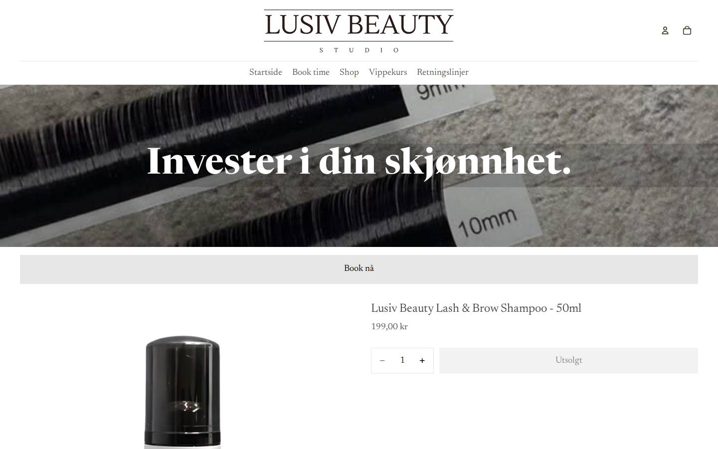 lusivbeauty.com homepage screenshot