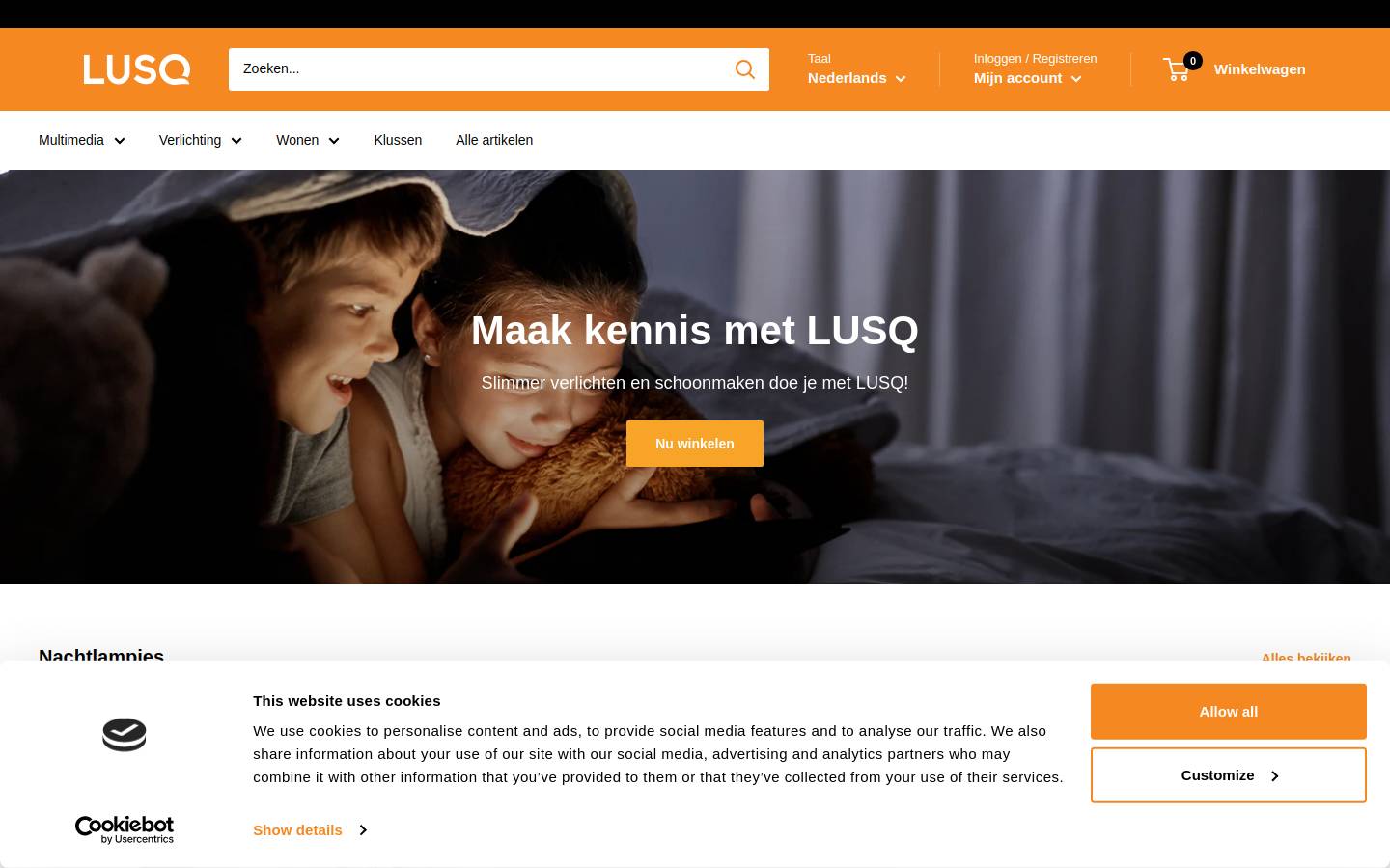 LUSQ  homepage screenshot