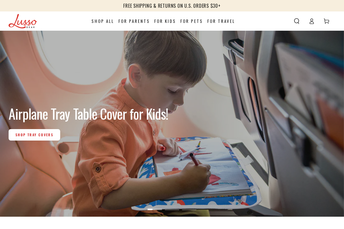 lussogear.com homepage screenshot