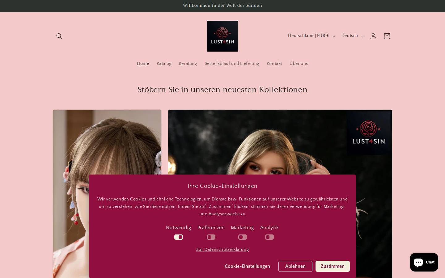 lust4sin.com homepage screenshot