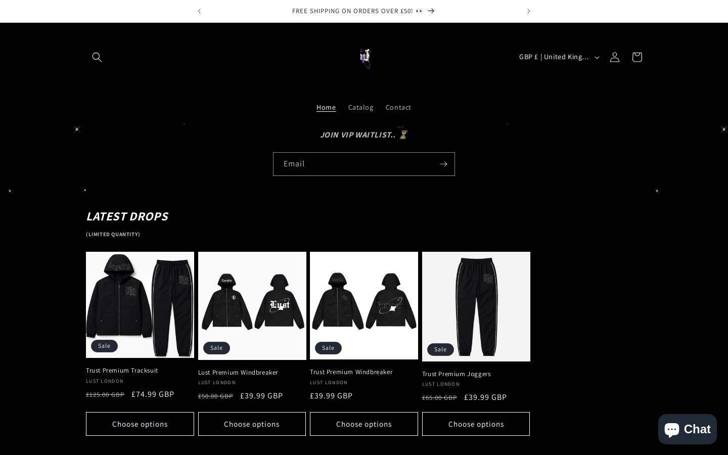 Lustldn homepage screenshot