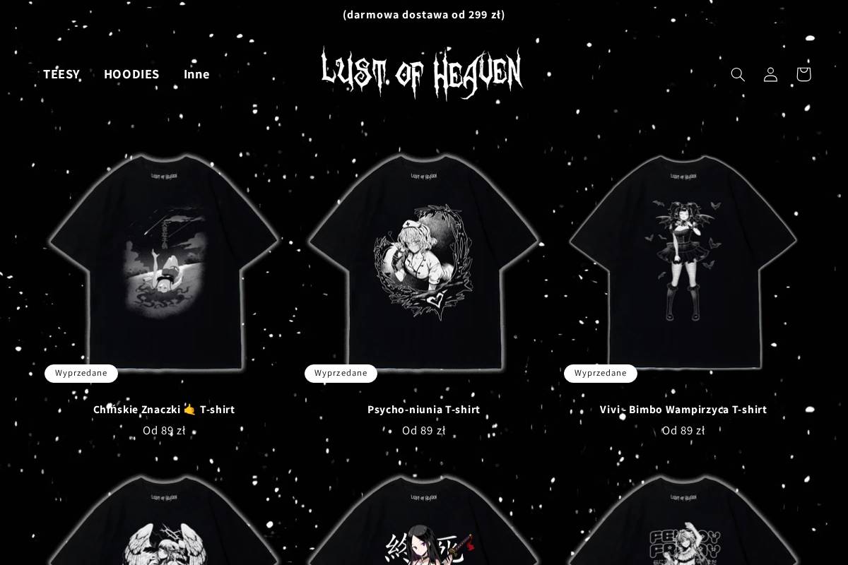 lustofheaven.com homepage screenshot