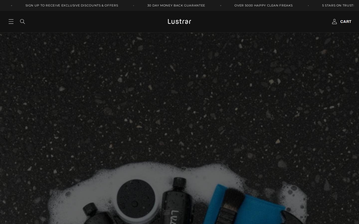 Lustrar homepage screenshot