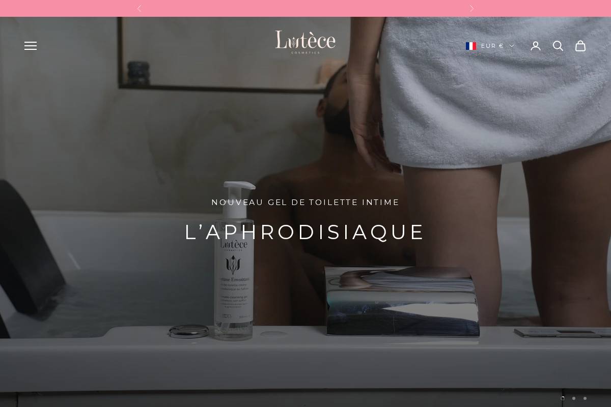 lutececosmetics.com homepage screenshot