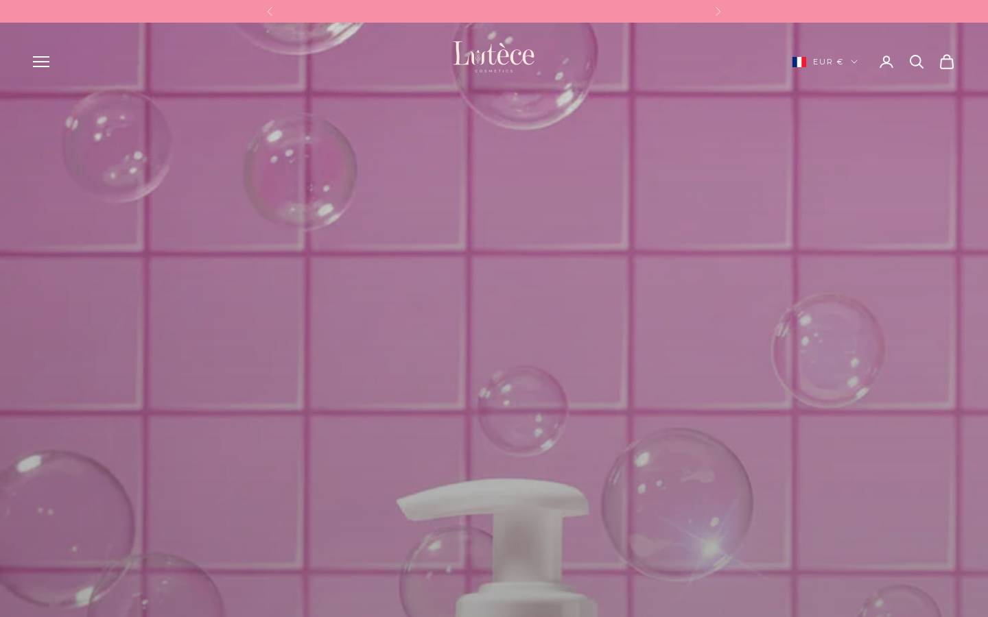 lutececosmetics.fr homepage screenshot