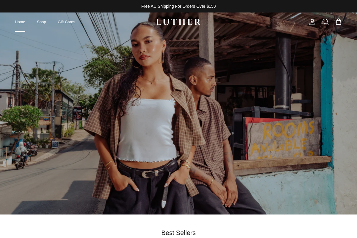 LUTHER MELBOURNE homepage screenshot