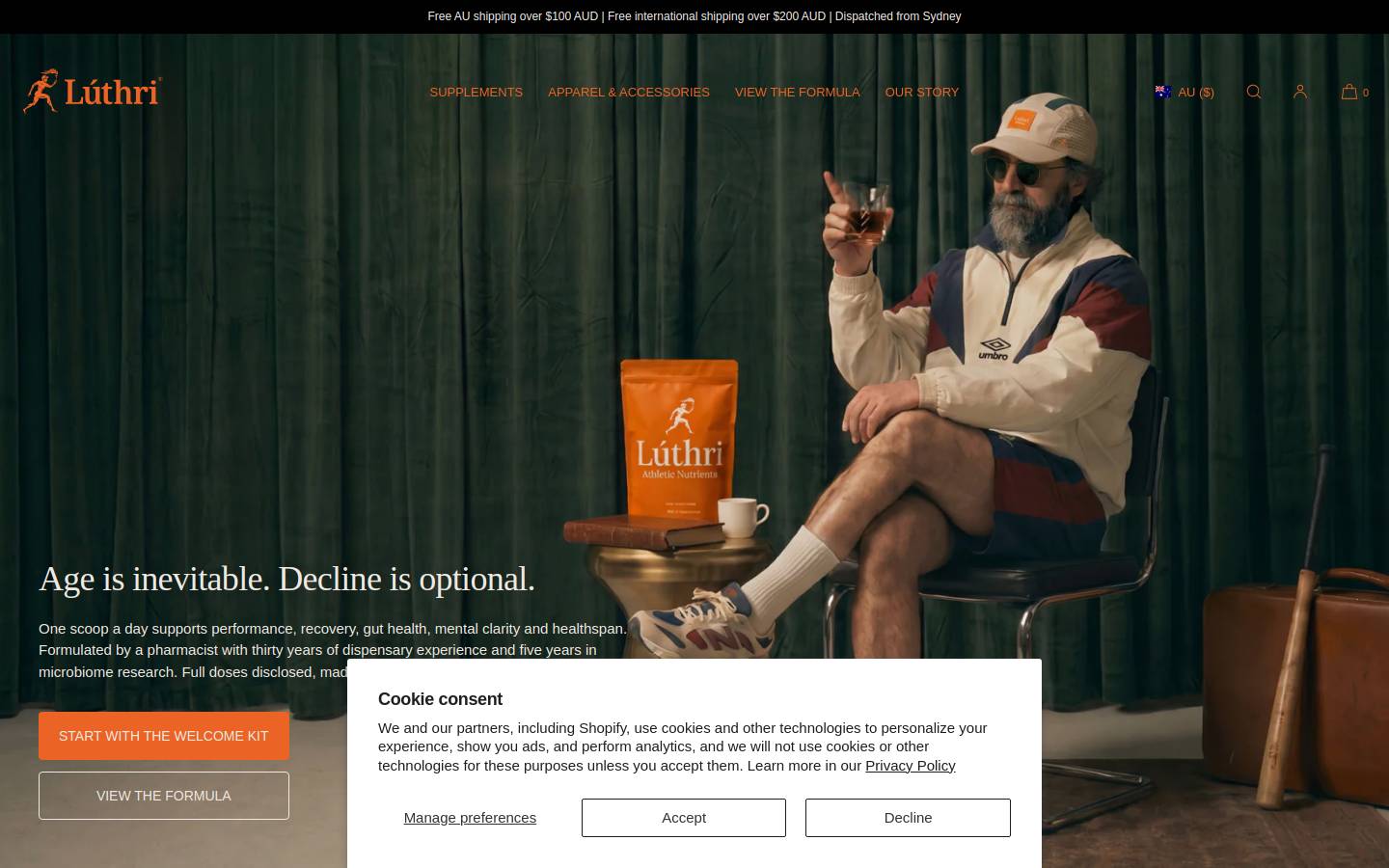 luthri.club homepage screenshot