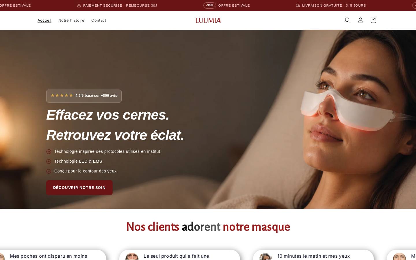 Luumia homepage screenshot