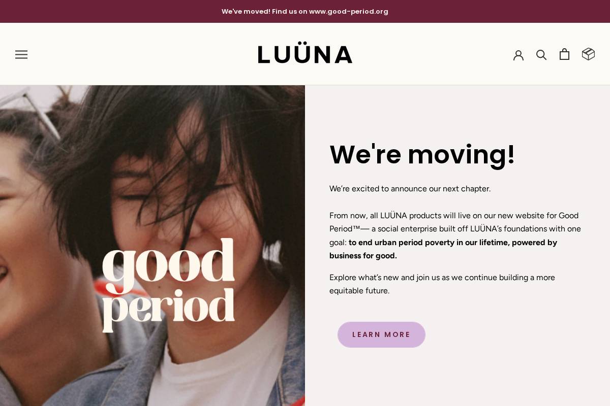 luuna.care homepage screenshot