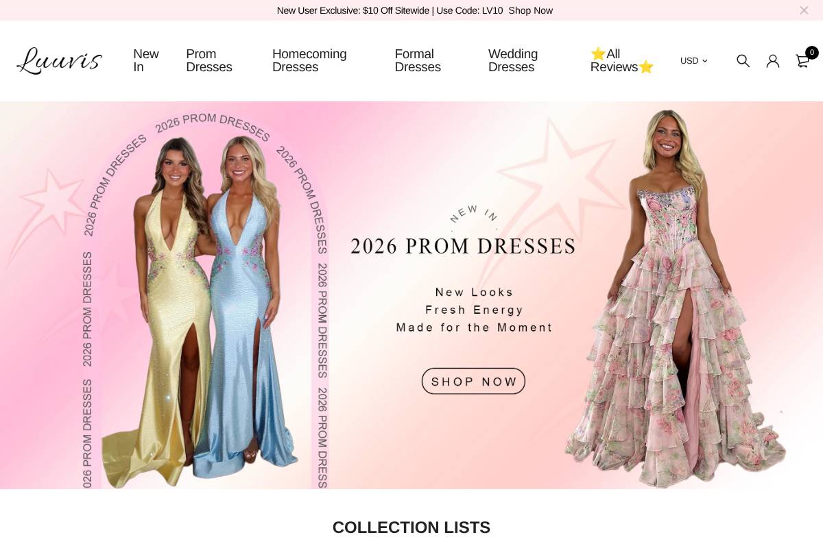 Luuvis homepage screenshot