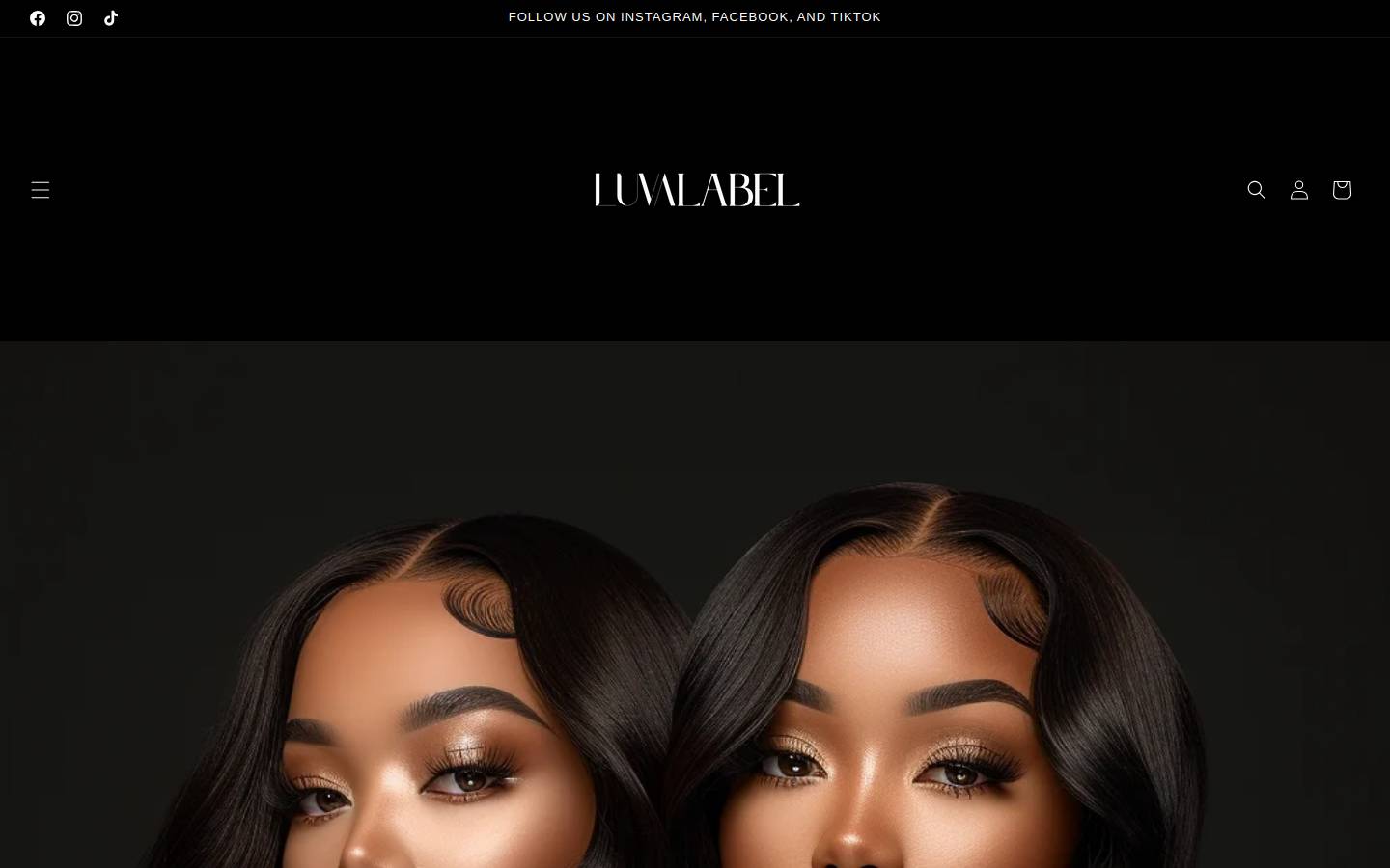 luvalabelhair.com homepage screenshot