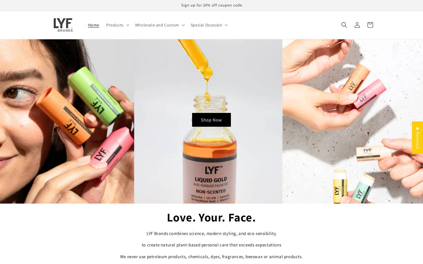 luvbrands.co homepage screenshot