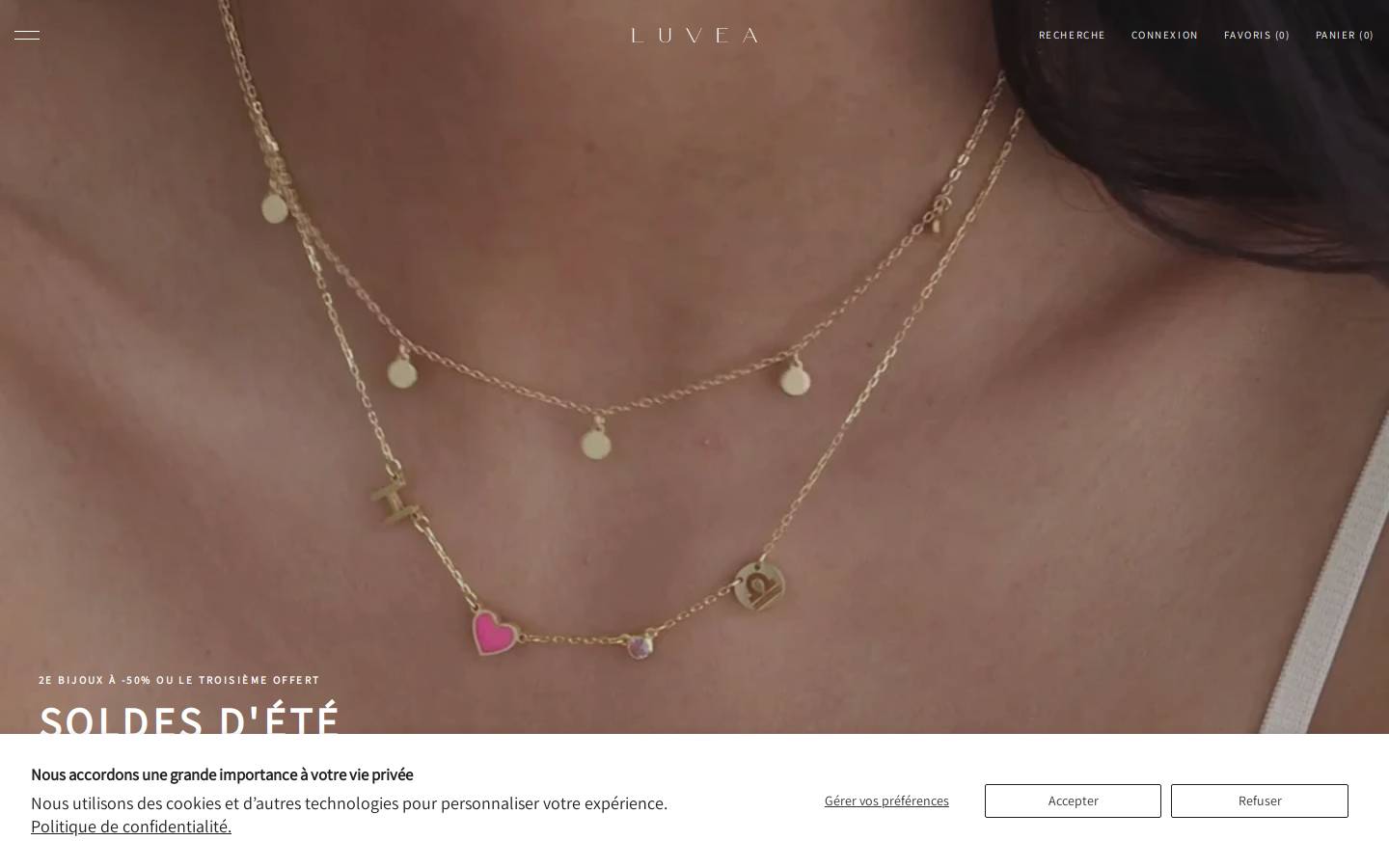 Luvea homepage screenshot