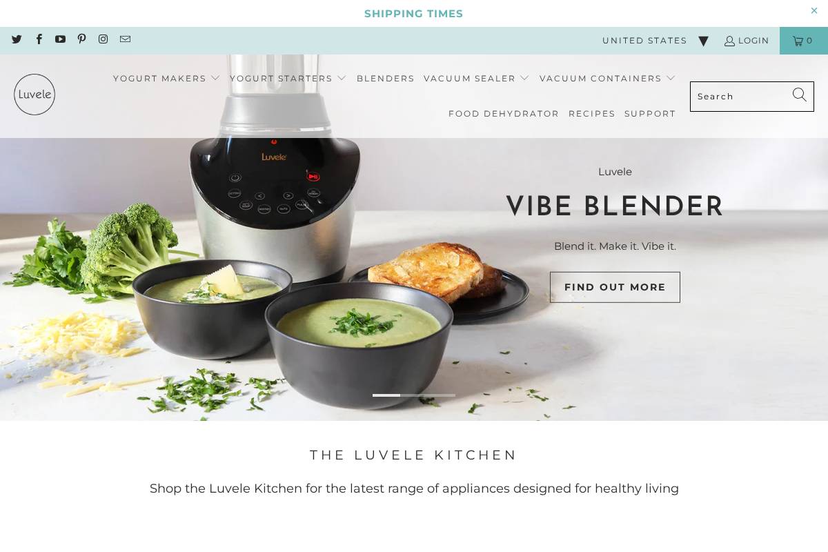Luvele homepage screenshot