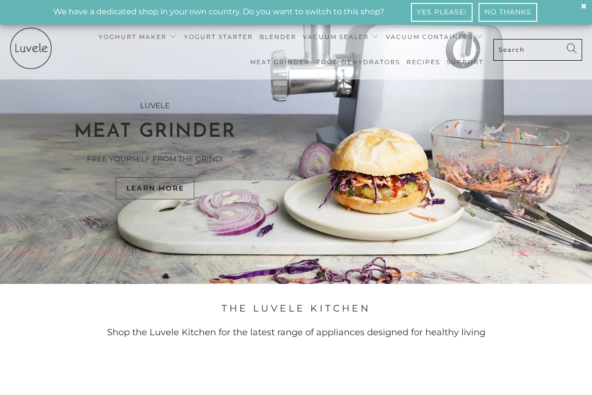 Luvele homepage screenshot