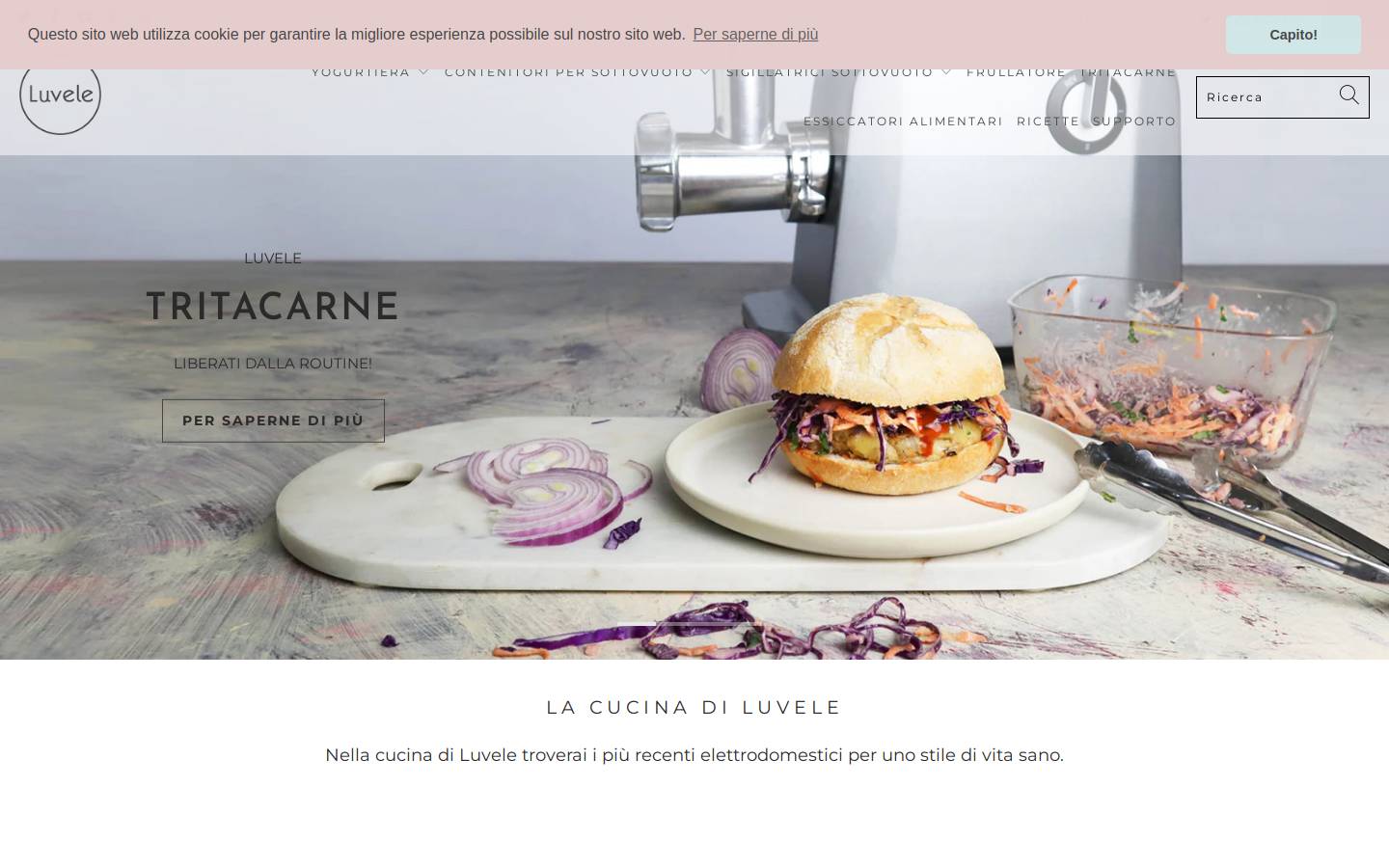 Luvele homepage screenshot