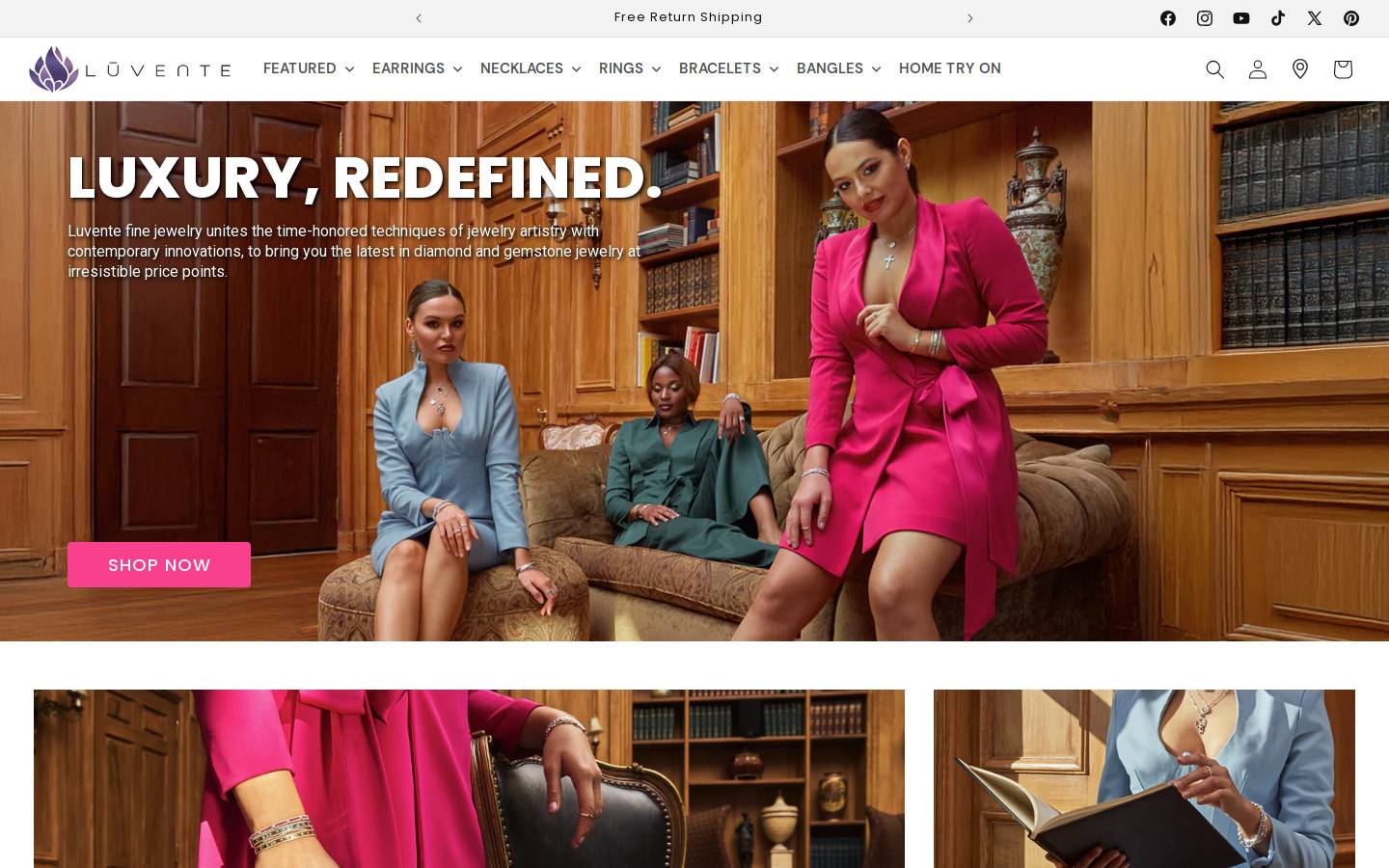Luvente homepage screenshot
