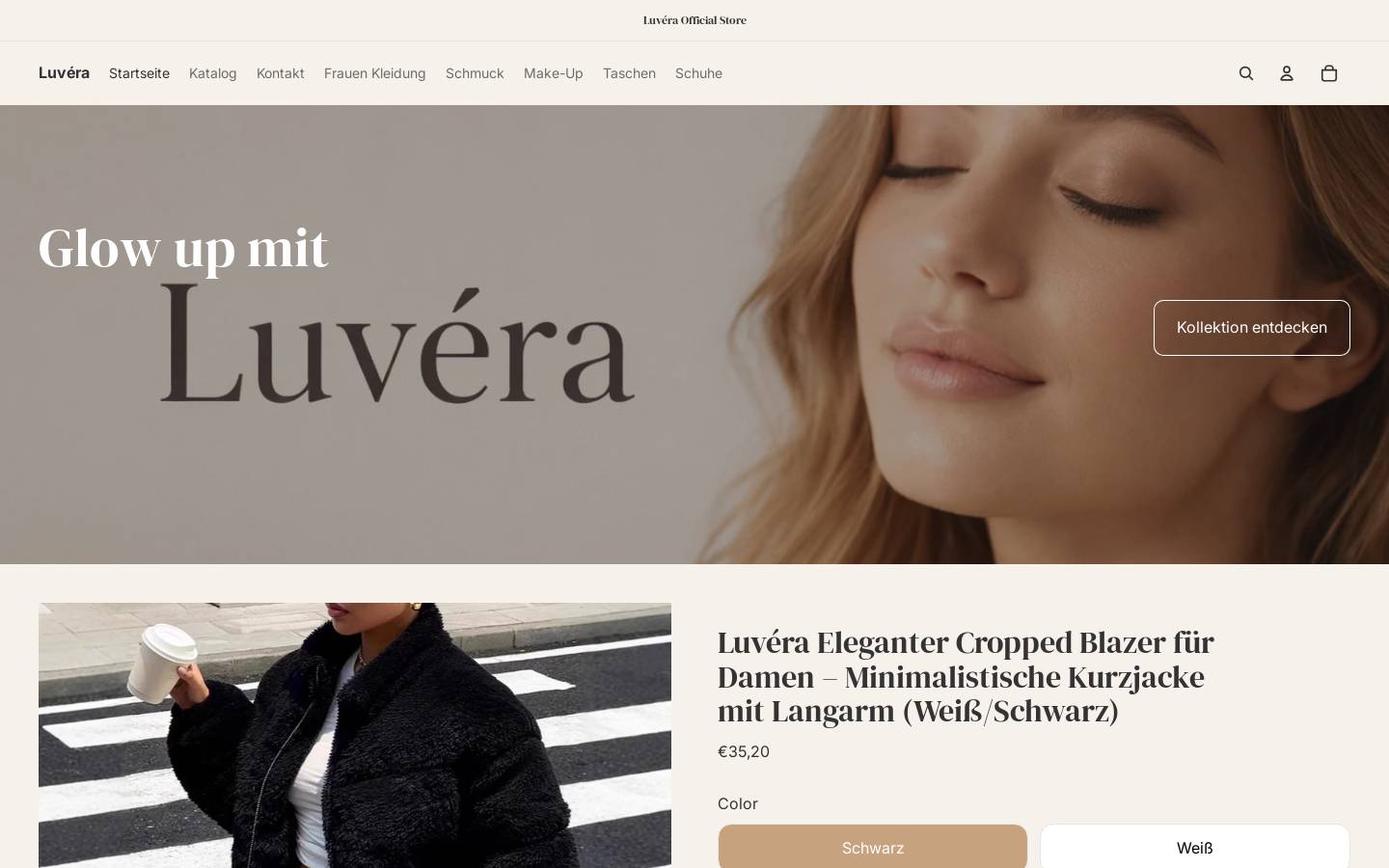 luvera-shop.com homepage screenshot