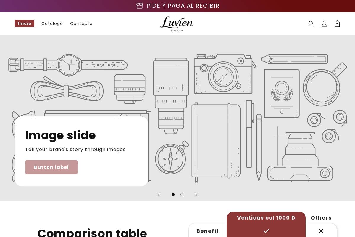 luvien.store homepage screenshot