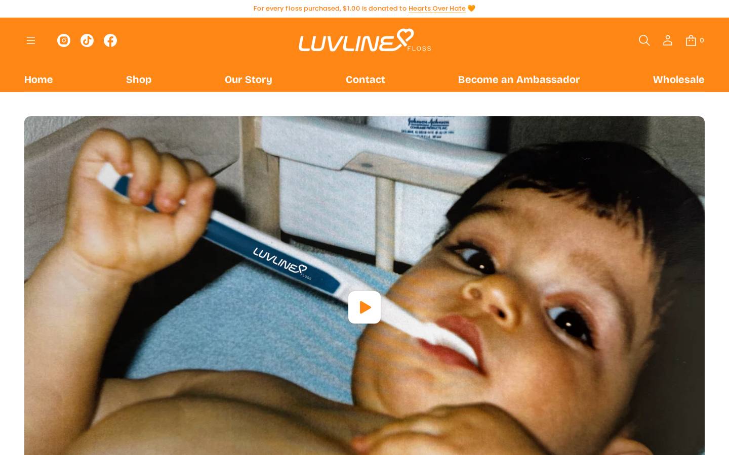 luvlinefloss.com homepage screenshot