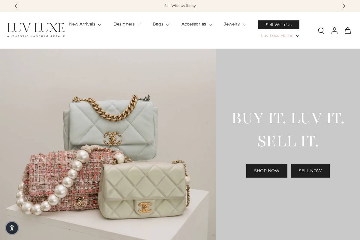 luvluxe.com homepage screenshot