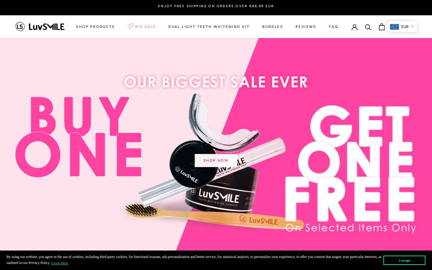luvsmileteeth.com homepage screenshot