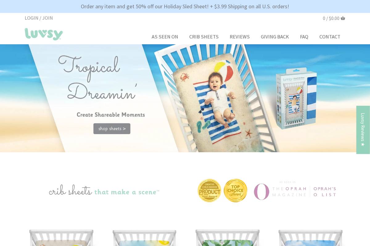 luvsy.com homepage screenshot