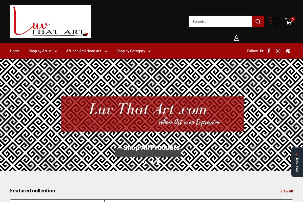 luvthatart.com homepage screenshot