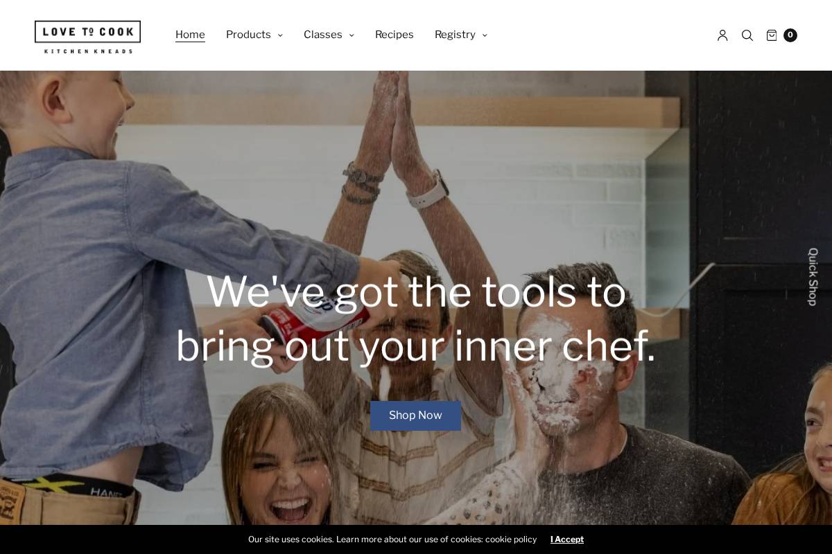 luvtocook.com homepage screenshot