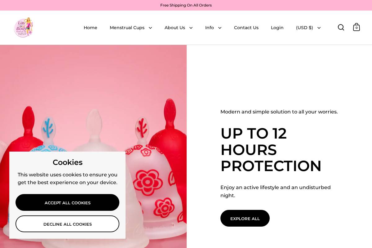 luvur-body.com homepage screenshot