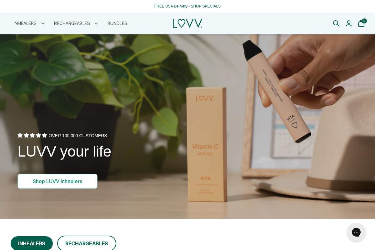 LUVV Labs homepage screenshot