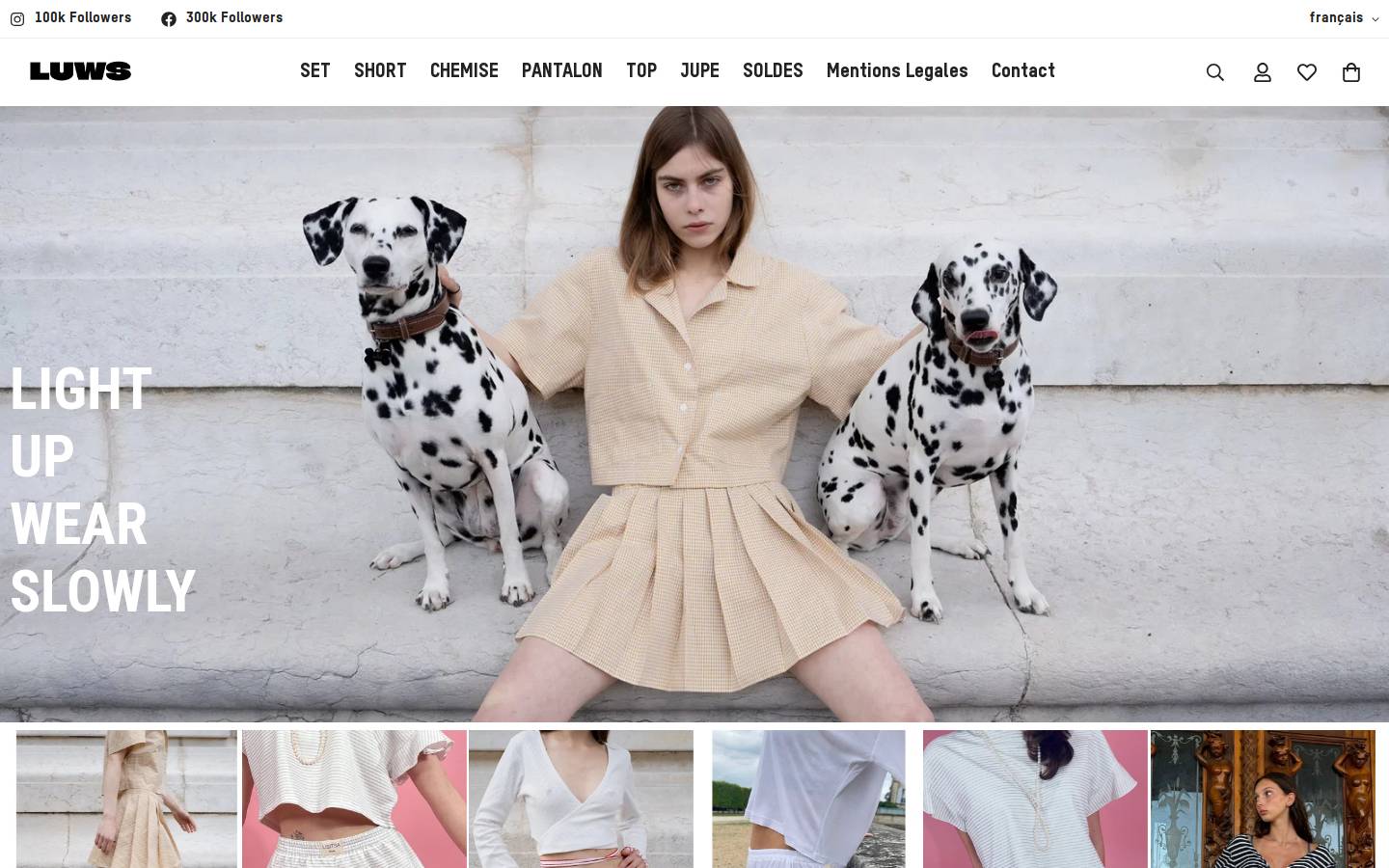 luwsofficiel.com homepage screenshot