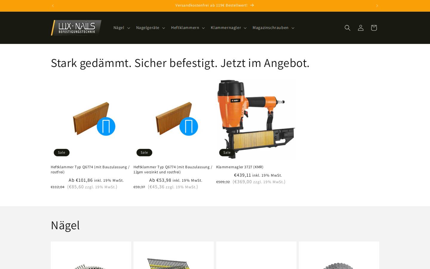 lux-nails.de homepage screenshot