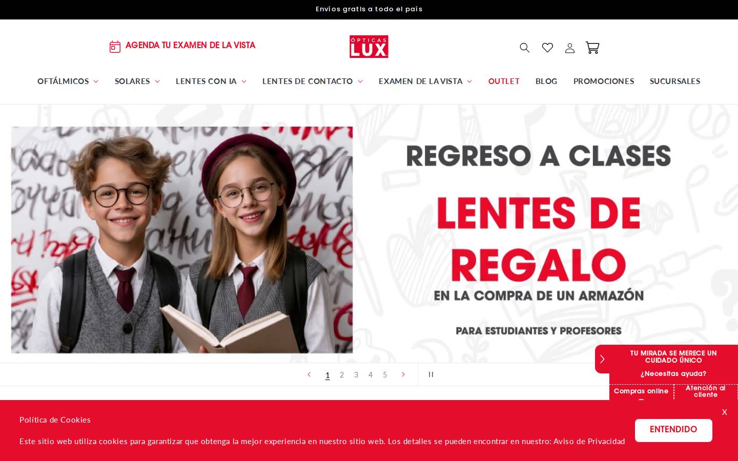 lux.com.mx homepage screenshot