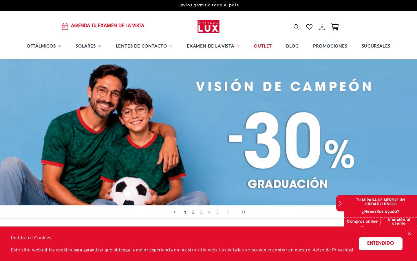 lux.mx homepage screenshot