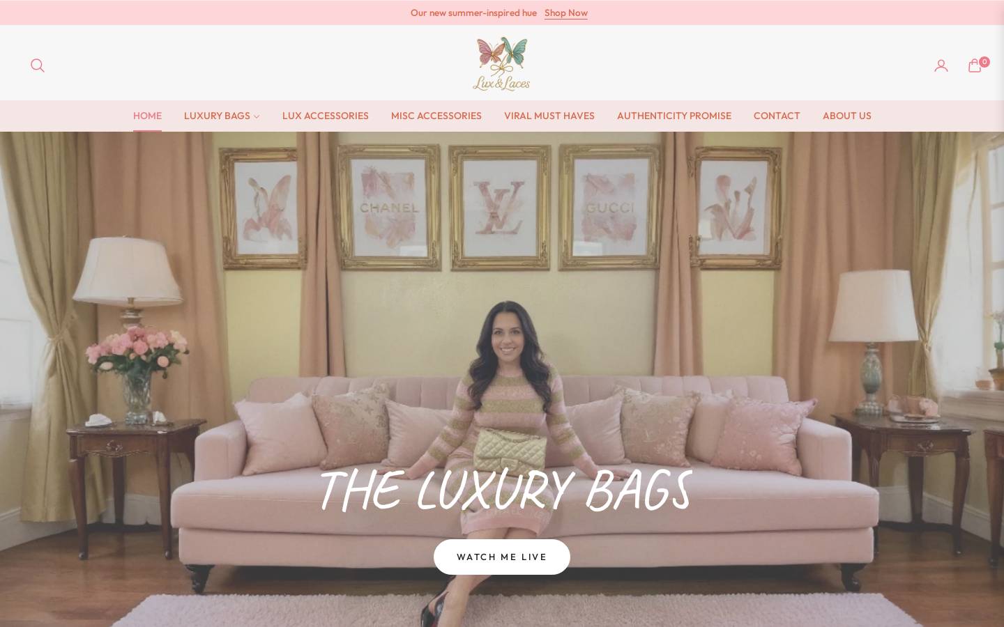 luxandlaces.com homepage screenshot