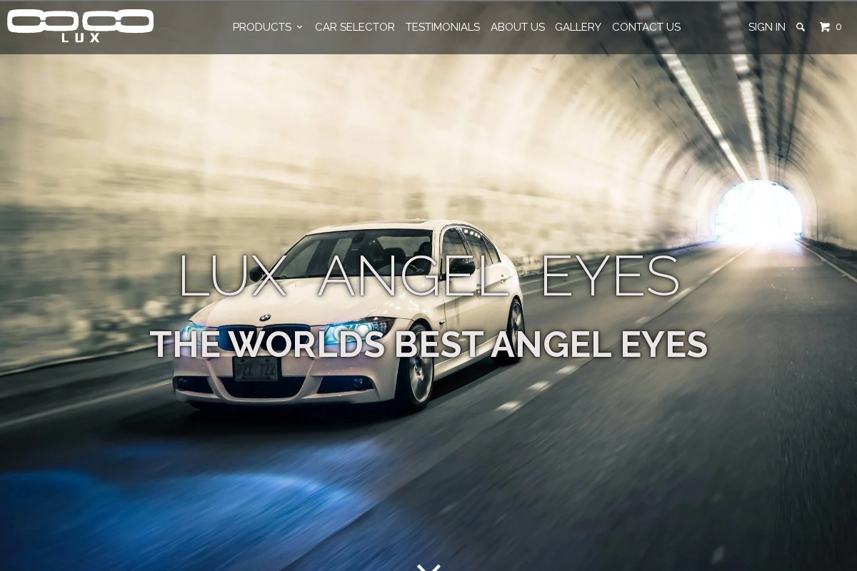 luxangeleyes.com homepage screenshot