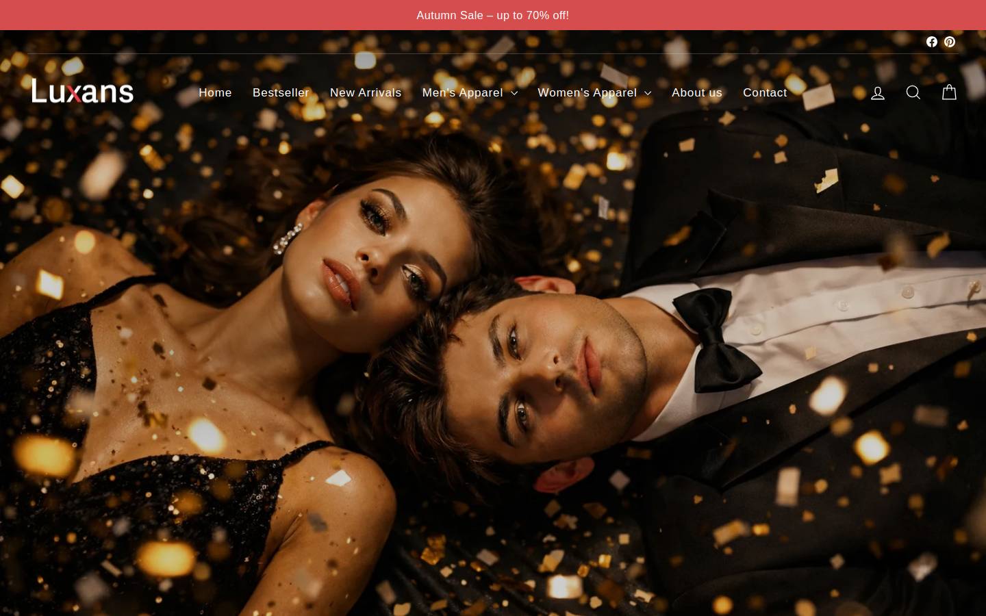 Luxans homepage screenshot
