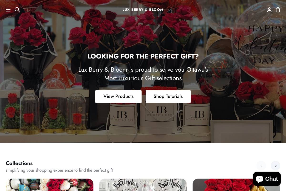 luxberrybloom.com homepage screenshot