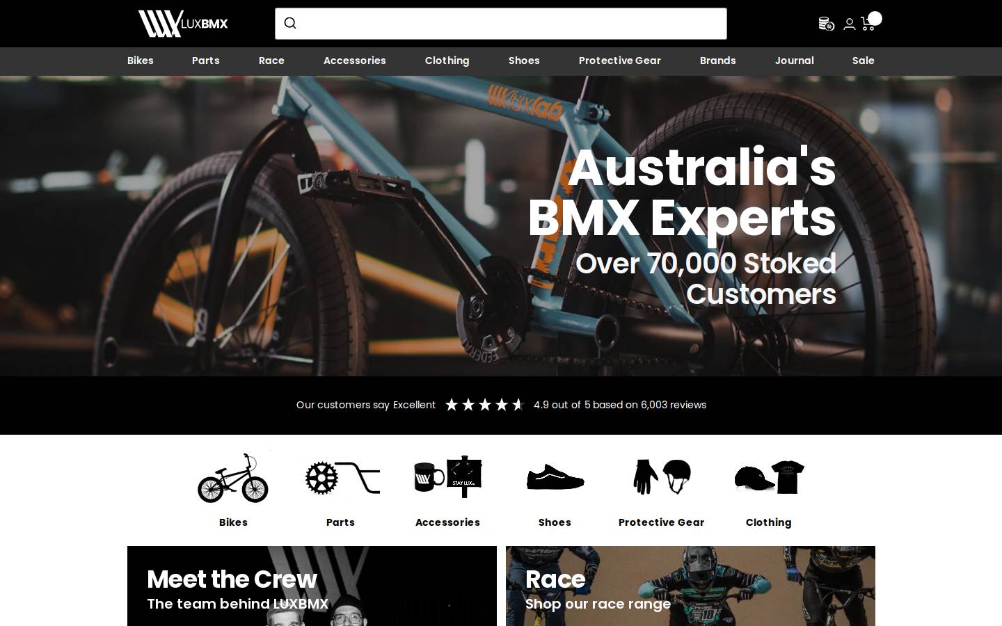 LUXBMX.COM homepage screenshot
