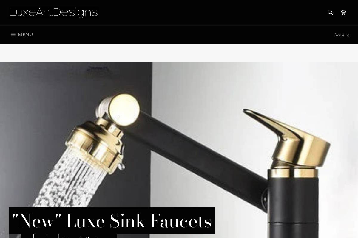 luxeartdesigns.com homepage screenshot