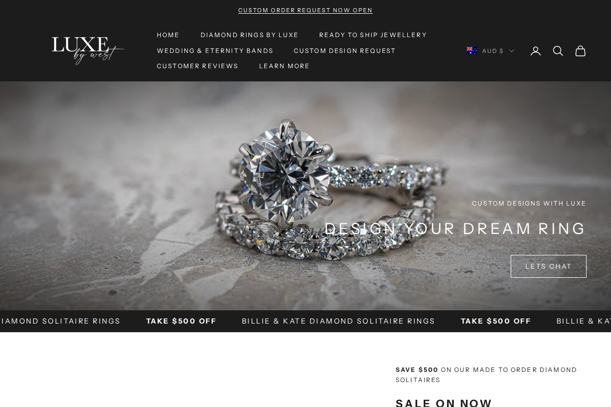 Luxe by West homepage screenshot