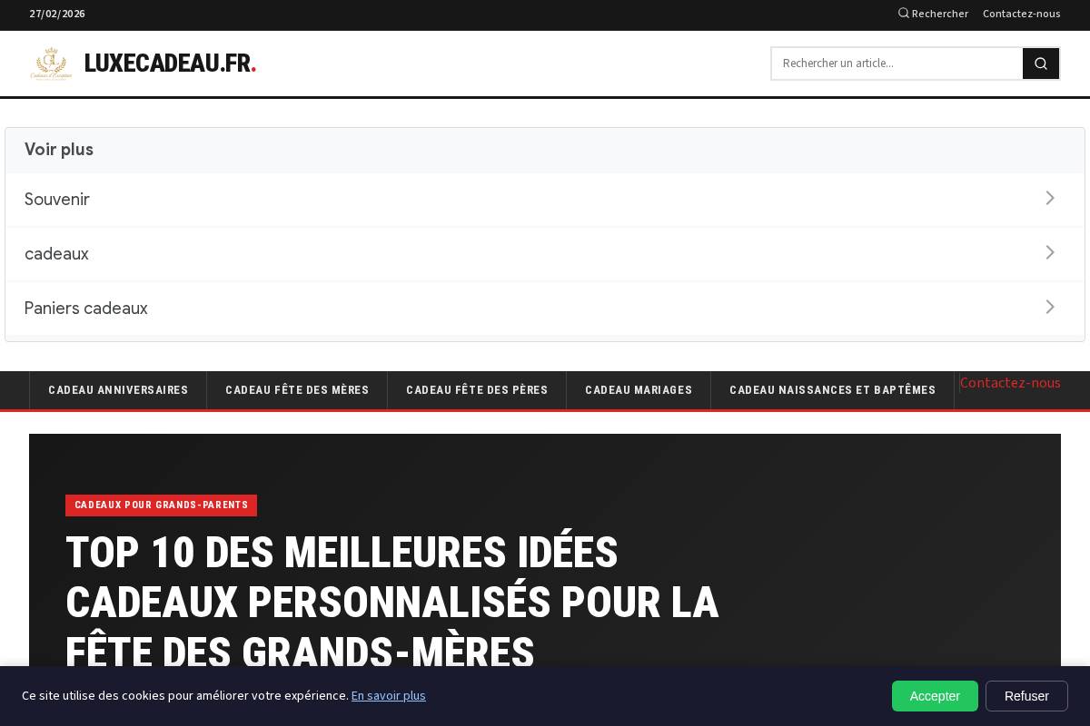 luxecadeau.fr homepage screenshot