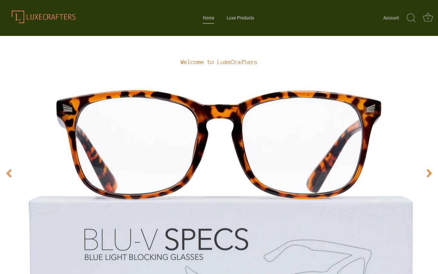 luxecrafters.com homepage screenshot