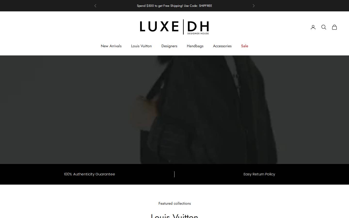 LuxeDH homepage screenshot