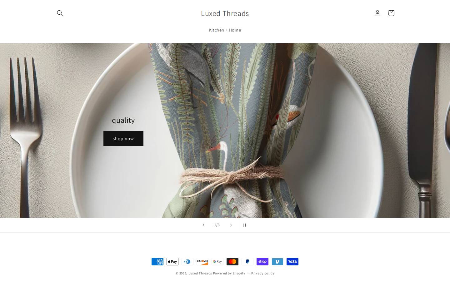 luxedthreads.com homepage screenshot