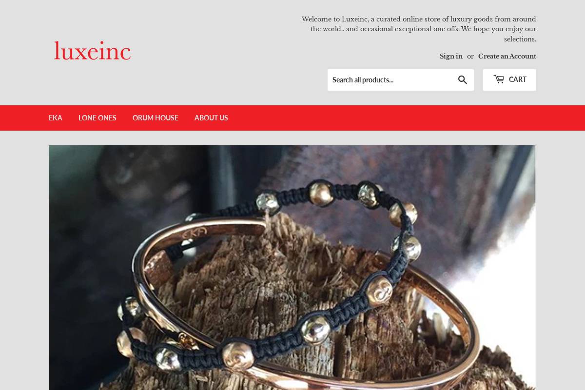 luxeinc.co homepage screenshot
