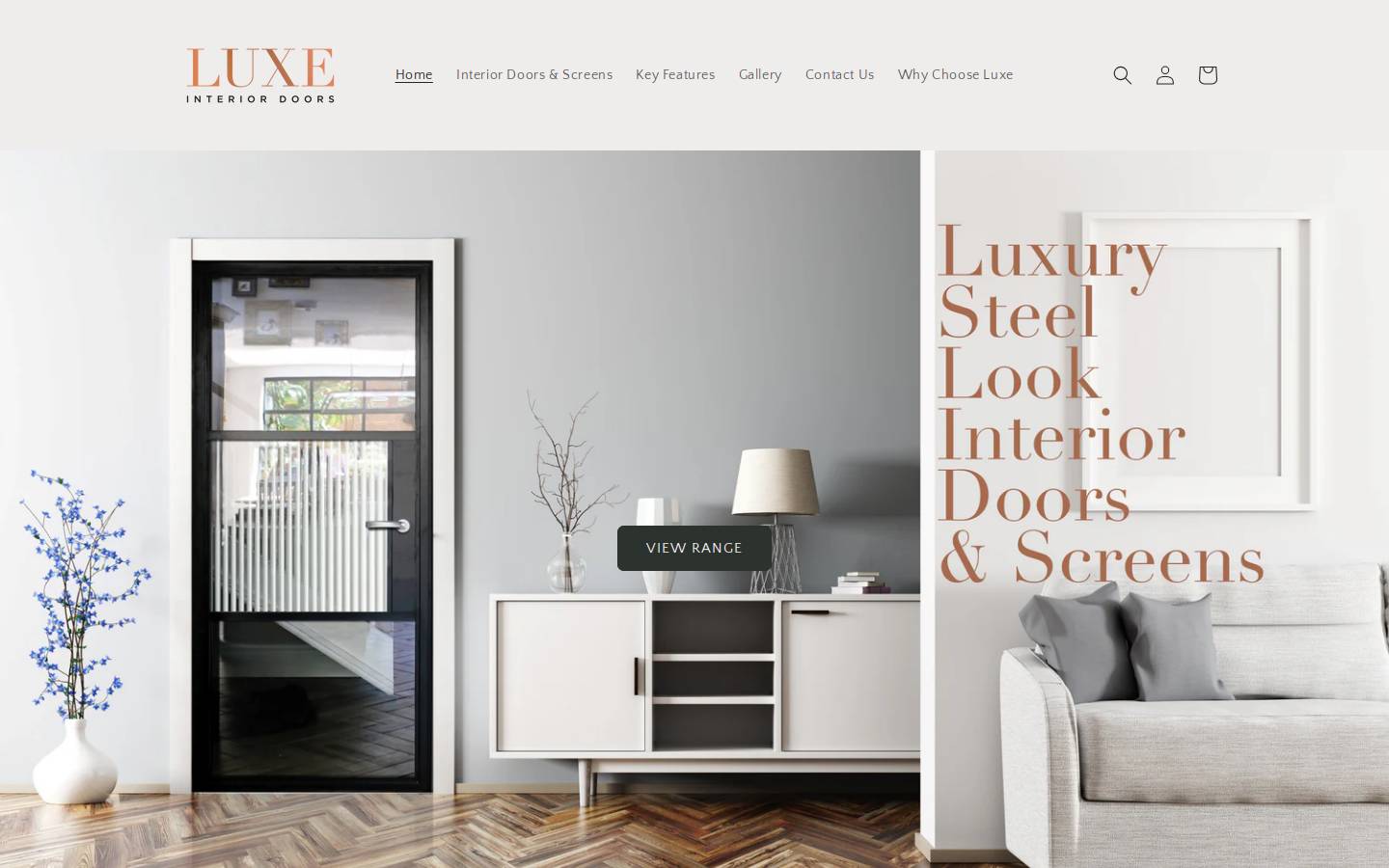 luxeinteriordoors.com homepage screenshot