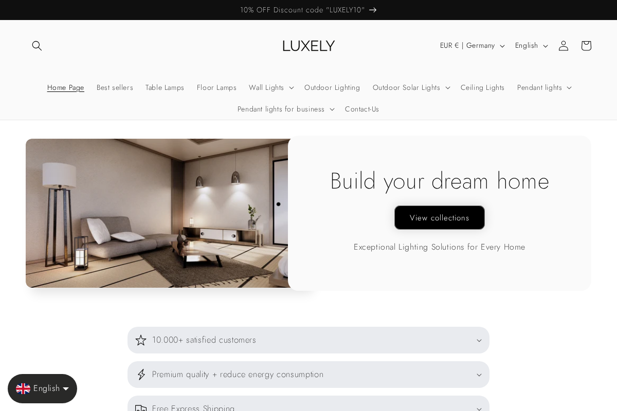 LuxelyLight homepage screenshot