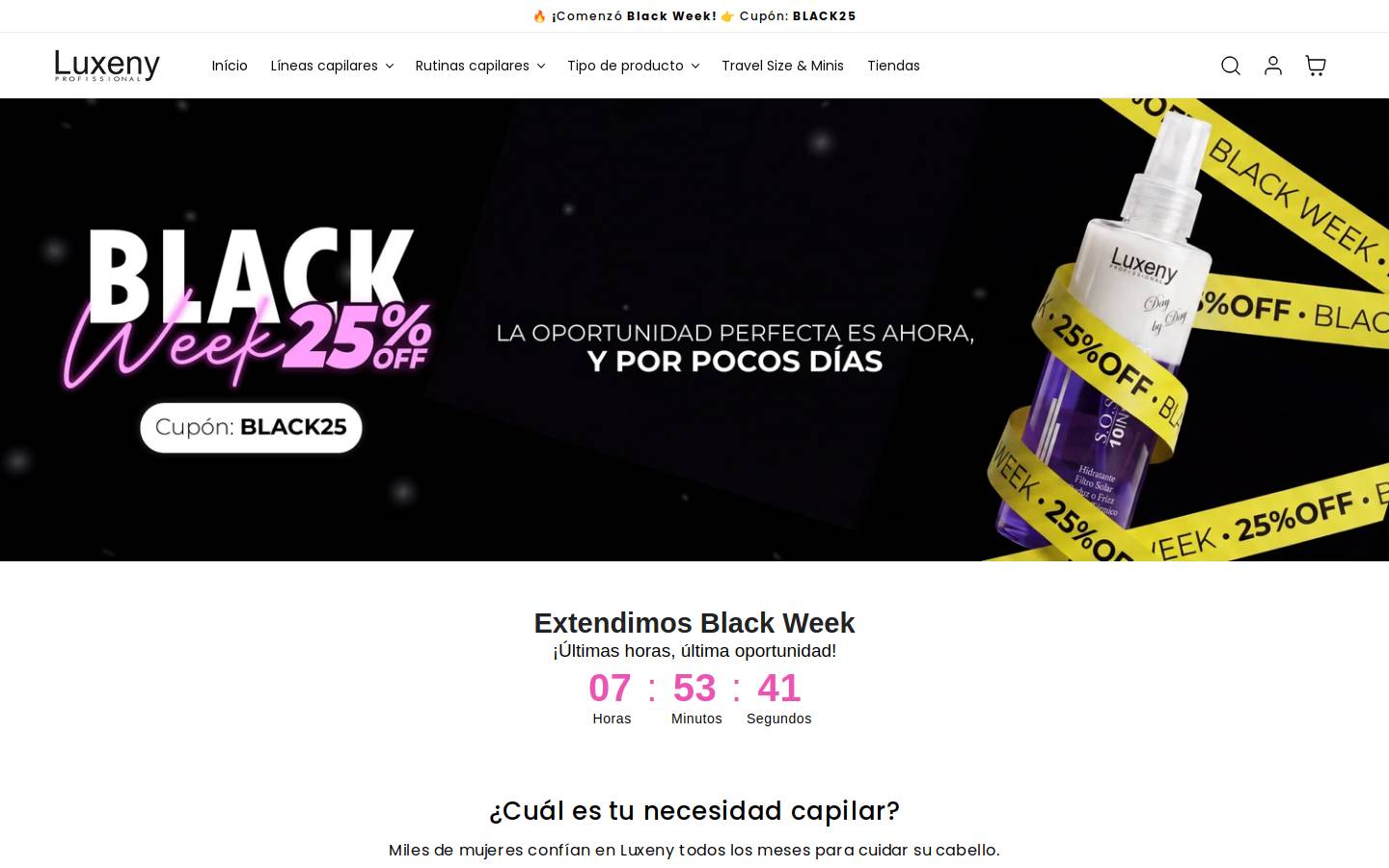 luxeny.cl homepage screenshot